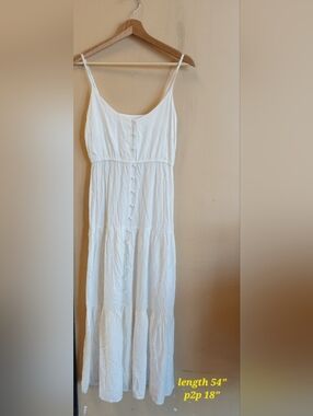 BB Dakota White Button-Front Maxi Dress